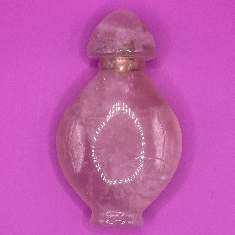 Beautiful Rose Quartz Perfume Bottle